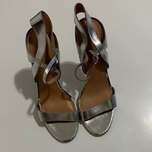 Halston Heritage Metallic Silver Heels